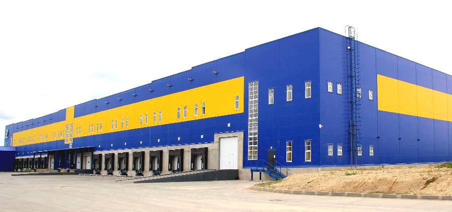 Распределительный центр Лента, Новосибирск потолок сендвич панели