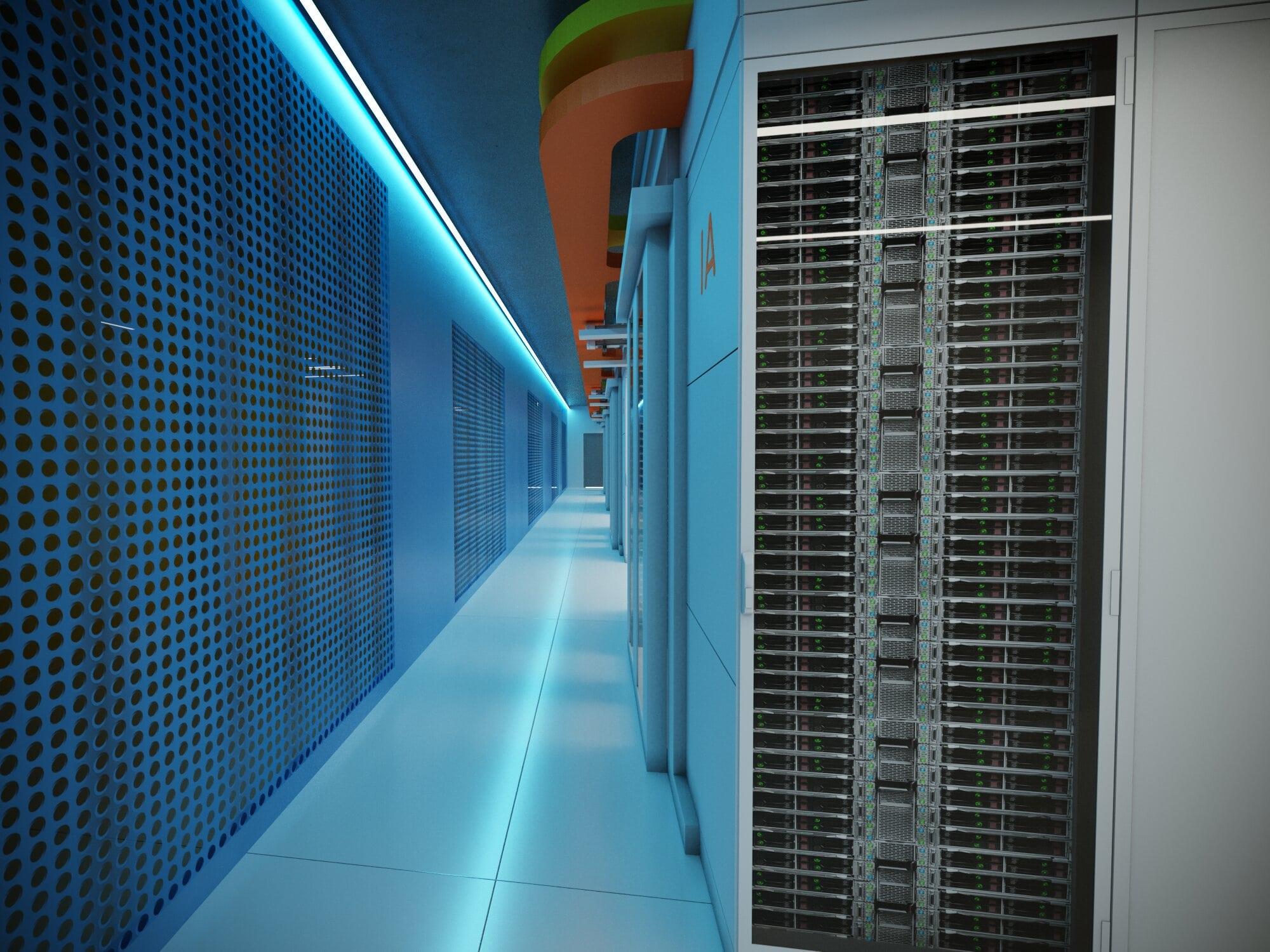 Потолок в центре ЦОД 